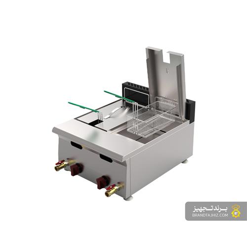 سیب زمینی سرخ‌کن صنعتی رومیزی دو لگن برقی