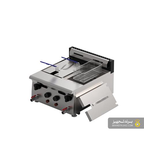 سیب‌ زمینی سرخ‌کن صنعتی رومیزی دو لگن گازی