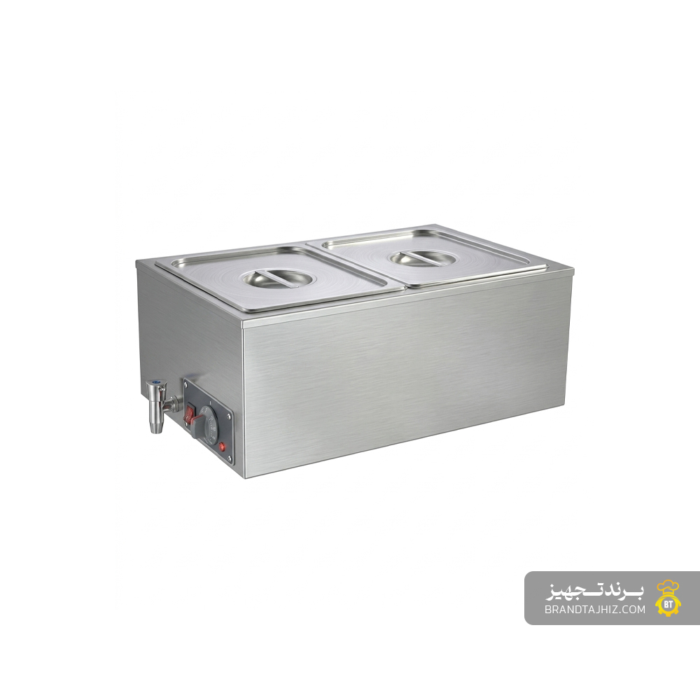 بن‌ماری گرم (کانترگرم) رومیزی دو لگن براکس (BURAX) - مدل BM-165BT-2