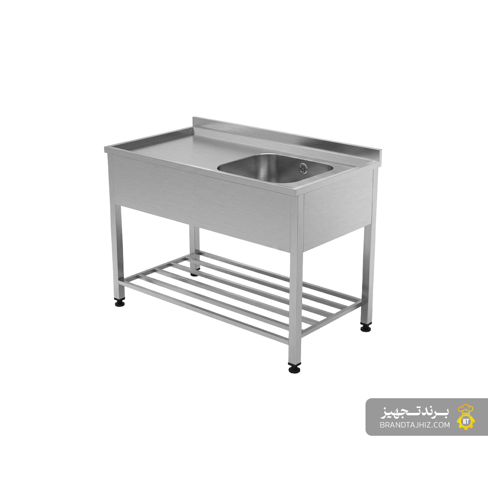 سینک صنعتی تک لگن سینی‌دار BT - مدل SINK1S