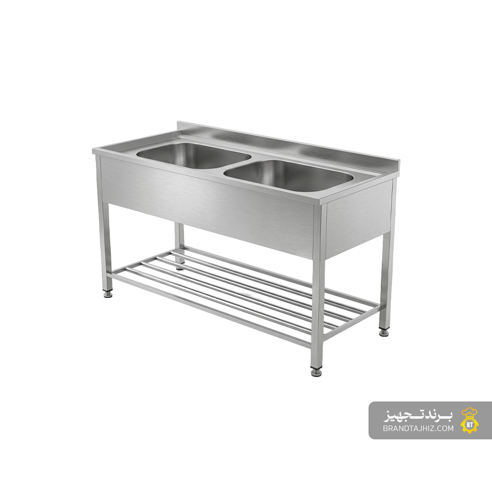 سینک صنعتی دو لگن BT - مدل SINK2
