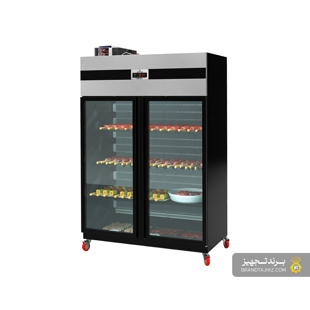 یخچال ایستاده کبابی دو درب استیل BT - مدل YK2