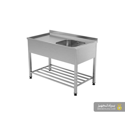 سینک صنعتی تک لگن سینی‌دار BT - مدل SINK1S