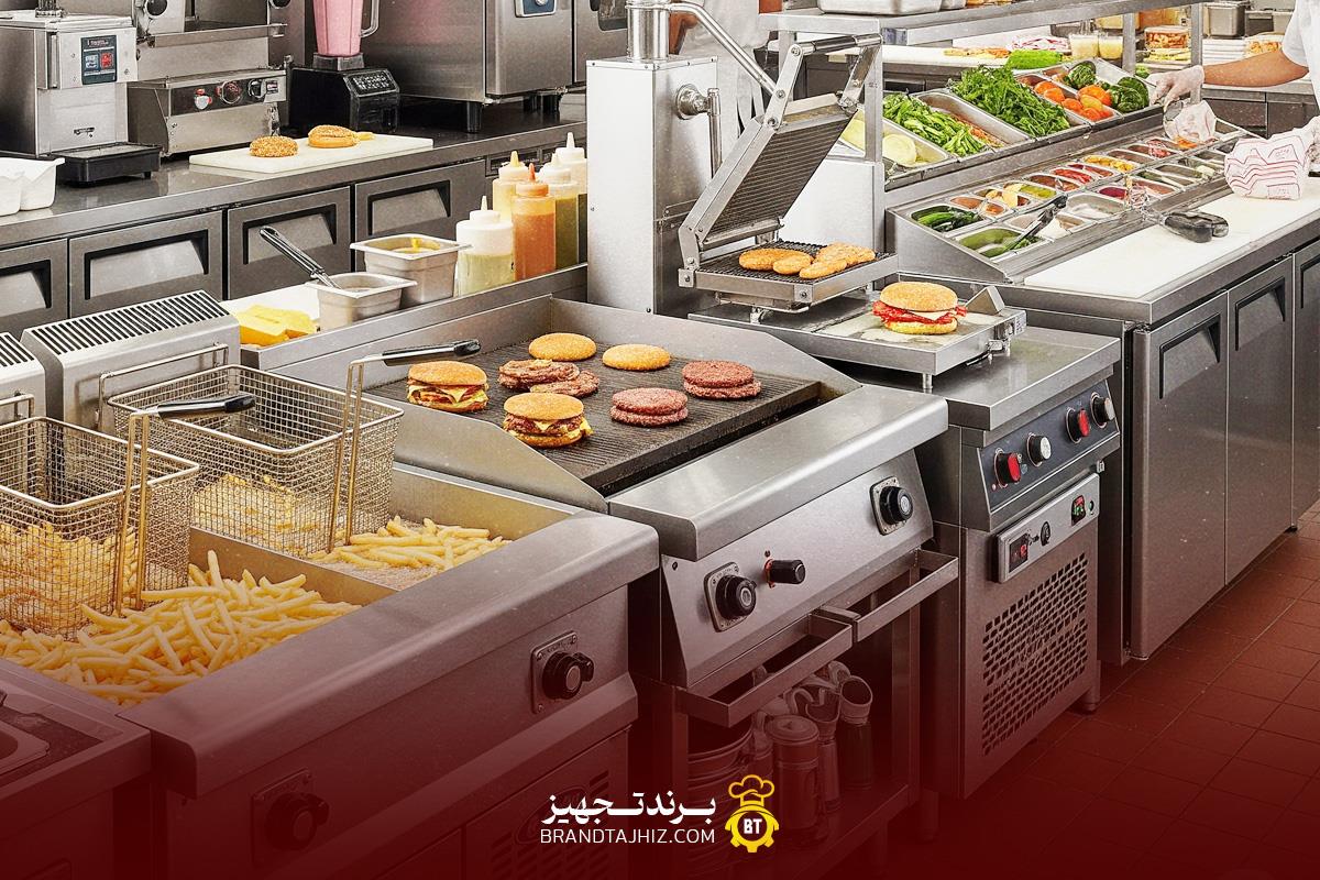 تجهیزات صنعتی استیل در فست فود