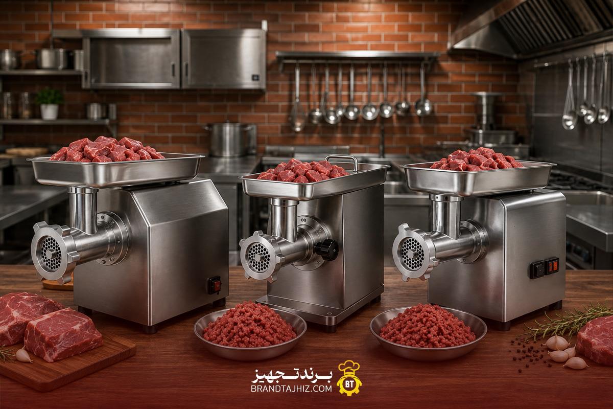 چرخ گوشت صنعتی برای قصابی، رستوران‌ و فست فود