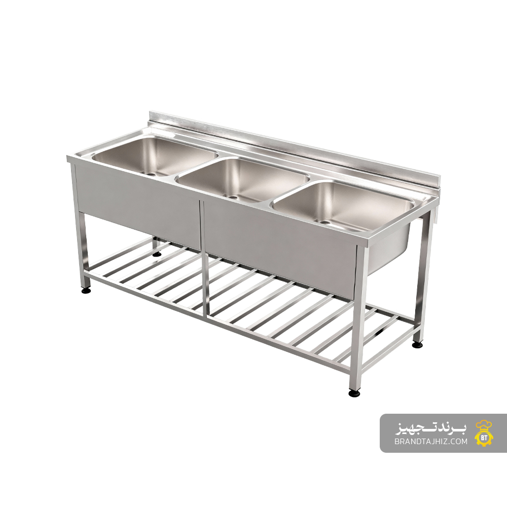سینک سه لگن صنعتی