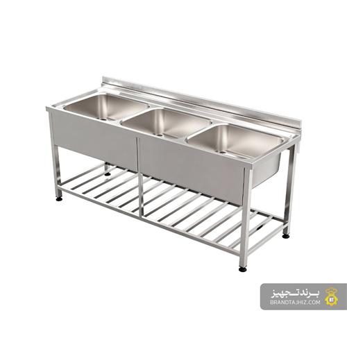 سینک سه لگن صنعتی